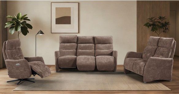 SOLEIL canap� tissu avec relaxations �lectriques - en stock -