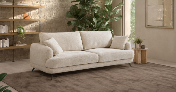 SORELLA canap� tissu avec assises coulissantes �lectriques