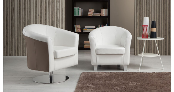 TROPEZIEN Fauteuil Cabriolet Micronabuck ou 100% Cuir 