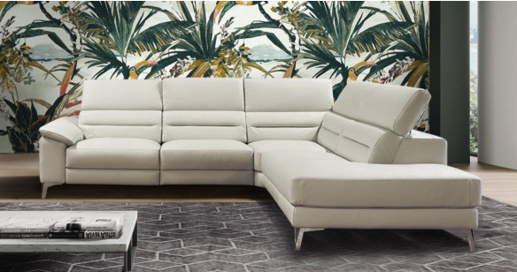 URBANO Angle terminal tissu ou cuir, Relaxation avec t�ti�res Electrique (en option) ou Fixe