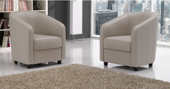 VICTORIA Fauteuil Cabriolet Micronabuck ou 100% Cuir