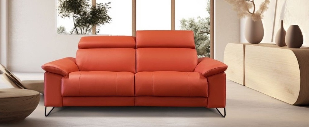 OBELIX canap fixe 100% Cuir 
