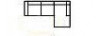 Canap 3 places mridienne 98cm D