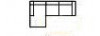 Canap 3 places mridienne 98cm G