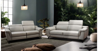 ARIEL 100% Cuir Relaxation avec ttires Electrique (en option) ou canap Fixe