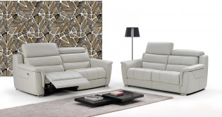 BRUGES Canap� relaxation �lectrique 100% Cuir Buffle Premium ou Vachette Excellium