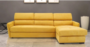 PHILIPPE Angle m�ridienne Convertible tiroir en Micronabuck ou 100% cuir