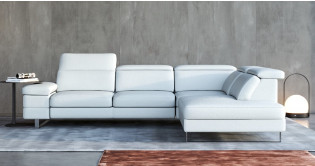 RIVAGE Angle terminal 100% Cuir Relaxation avec ttires Electrique (en option) ou Fixe