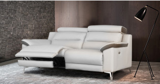 TORTOLI 100% Cuir Relaxation avec t�ti�res Electrique (en option) ou canap� Fixe