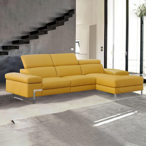 Canap� d'angle en cuir avec relaxation : �l�gance et confort