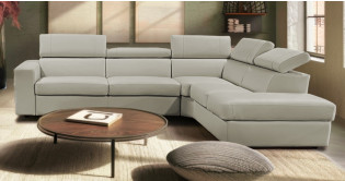 VENISE Convertible angle terminal pouf coffre 100% Cuir 