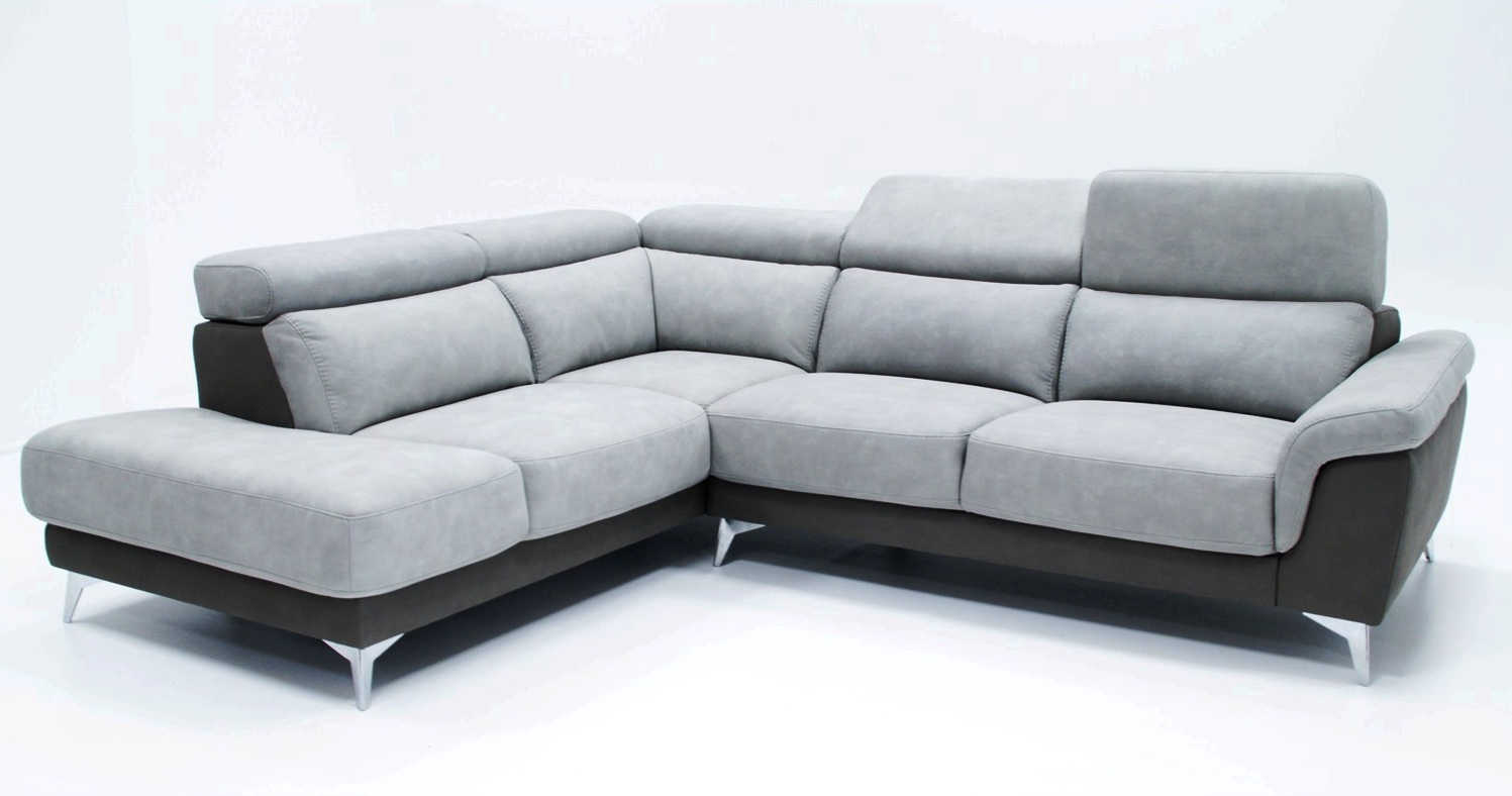 Ronda Angle Terminal Pouf Microfibre Bicolore Ou Unicolore
