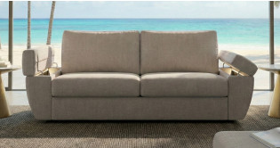 HILLARY convertible matelas 18cm tissu ou cuir syst�me express FAST'BED