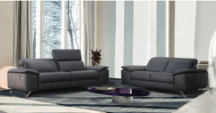 OLBIA 100% Cuir ou micronabuck Relaxation avec ttires Electrique (en option) ou canap Fixe