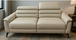 ROMANA 100% Cuir Relaxation avec ttires Electrique (en option) ou canap Fixe