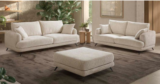SORELLA canap� tissu avec assises coulissantes �lectriques