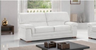 VARESE 2 places 100% Cuir Vachette Excellium Blanc - EN STOCK -