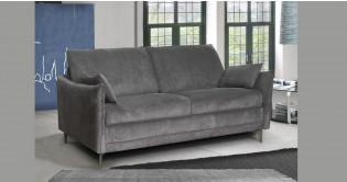 LAURENA convertible Tissu Velours c�tel� syst�me express FAST'BED