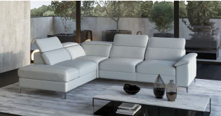NELSON Angle terminal 100% Cuir Relaxation avec ttires Electrique (en option) ou Fixe